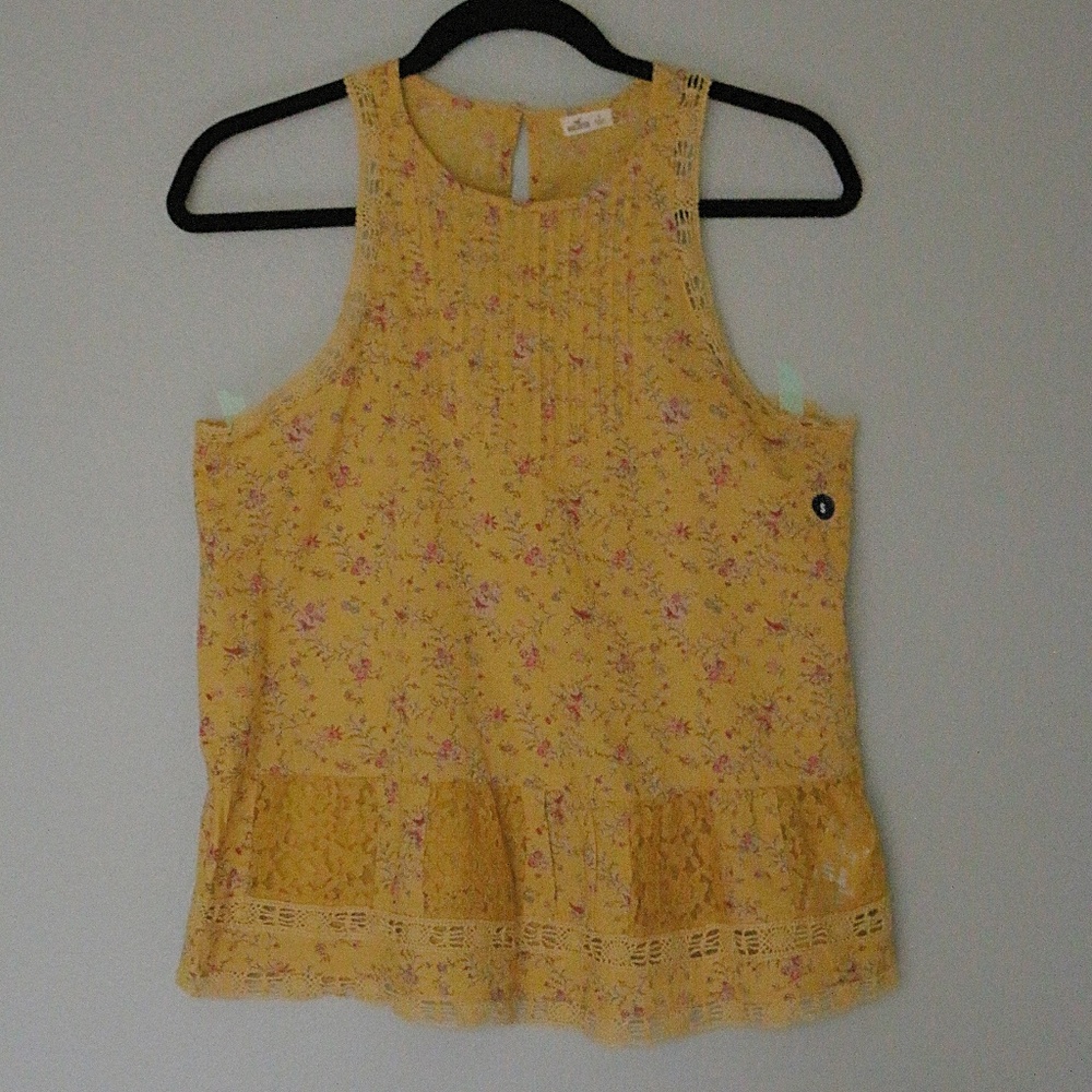 Yellow Floral Tank Top